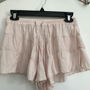 Free People shorts with silk look and feel